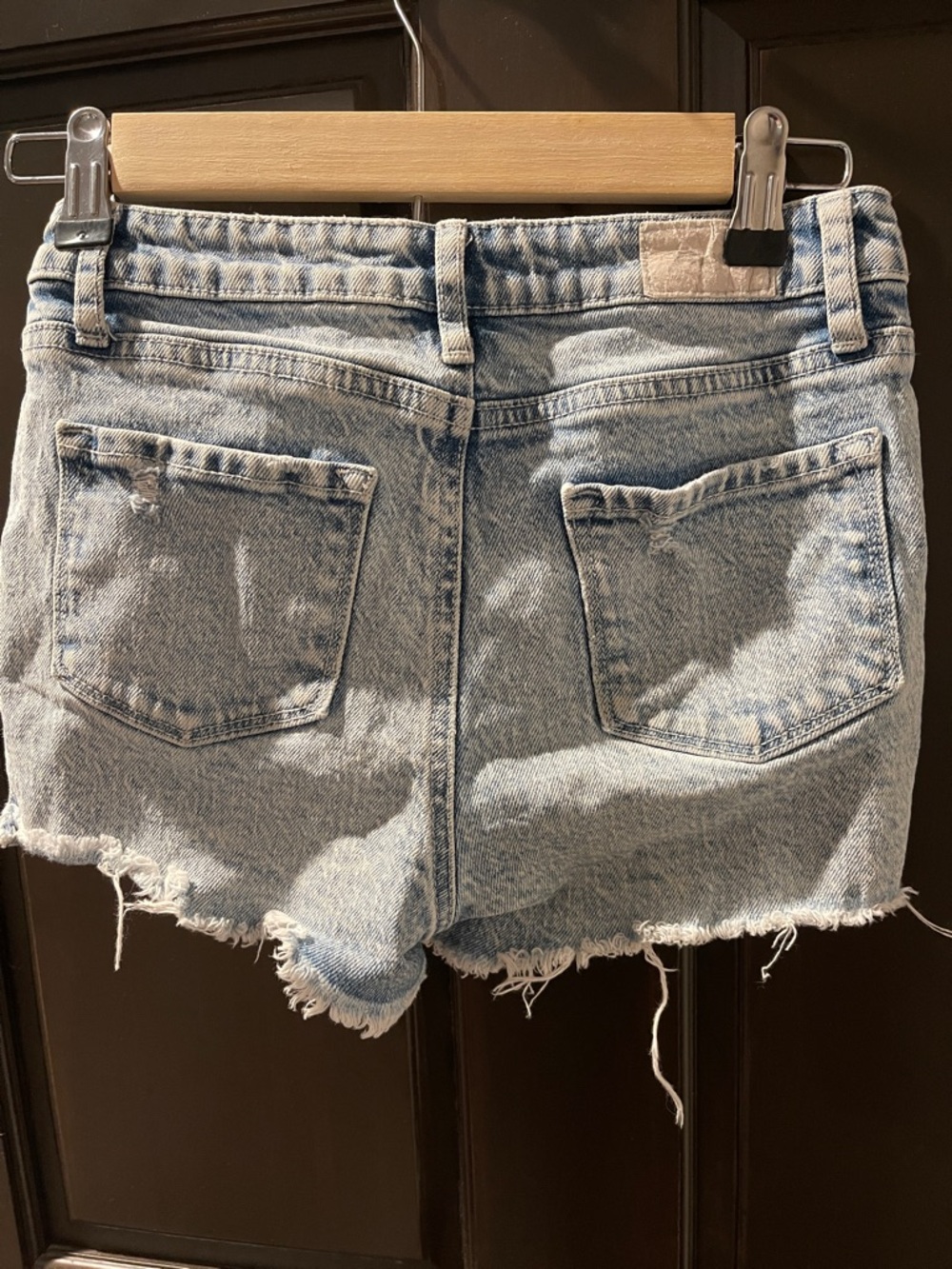 RSQ Light Blue Distressed Denim Shorts - Picture 3 of 3